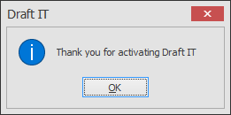 Thank you for activating Draft it