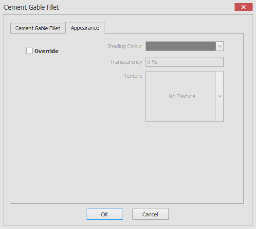 Create cement gable fillet appearance