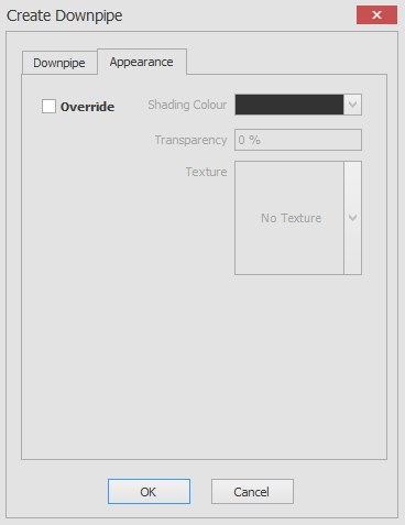 Create downpipe appearance