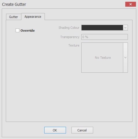 Create gutter appearance