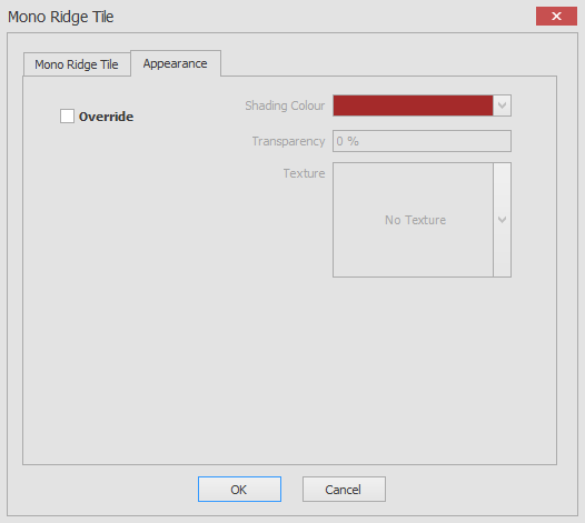 Create mono ridge tile appearance