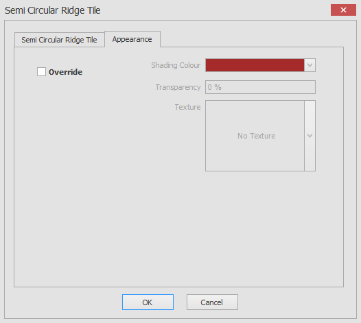 Create bay window roof appearance dialog
